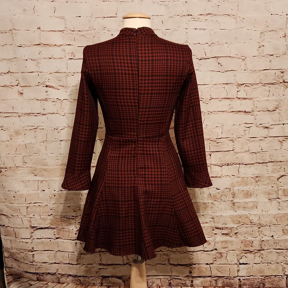 Zara Red Plaid Dress - Picture 2 of 3
